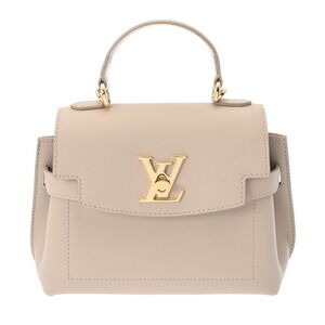 Louis Vuitton Lockme Ever Chain Shoulder Bag Greige Calf Handbag